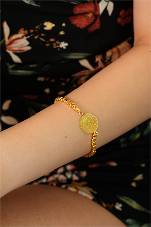 14 Ayar Altın Çeyrekli Güverse Bileklik