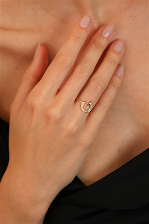 14 Ayar Altın Çivi Yüzük