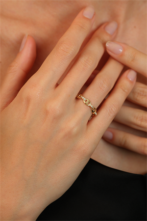 14 Ayar Altın Crisby Eklem Yüzük