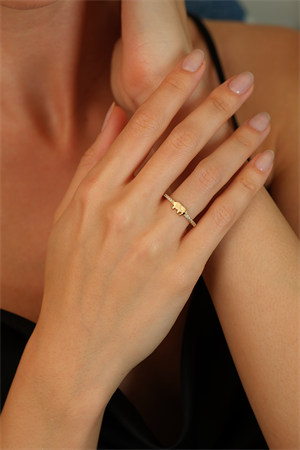 14 Ayar Altın Filli Eklem Yüzük