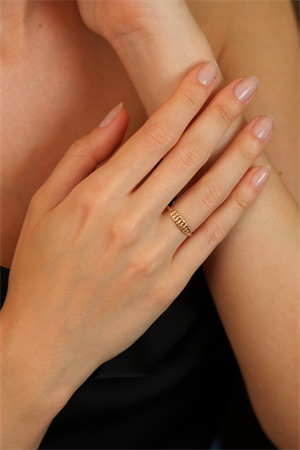 14 Ayar Altın Gurmet Çıtır Eklem Yüzük