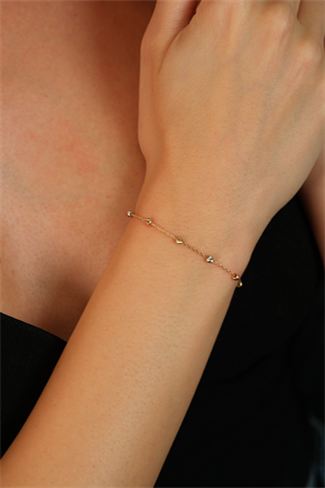 14 Ayar Altın İnce Dorikalı Bileklik