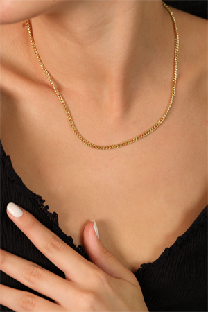 14 Ayar Altın İnce Gurmet Zincir Kolye