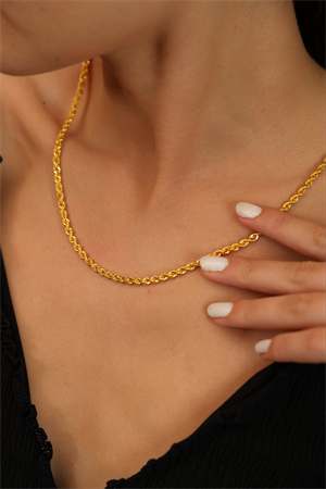 14 Ayar Altın İnce Halat Zincir