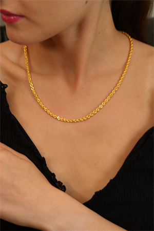 14 Ayar Altın İnce Halat Zincir