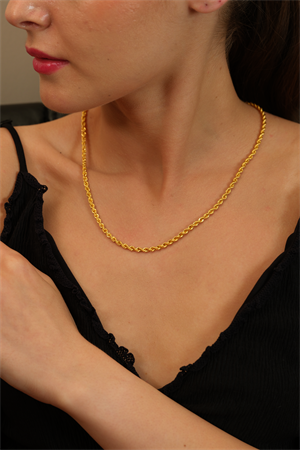 14 Ayar Altın İnce Halat Zincir