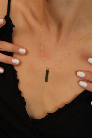 14 Ayar Altın İsimlik Plaka Kolye