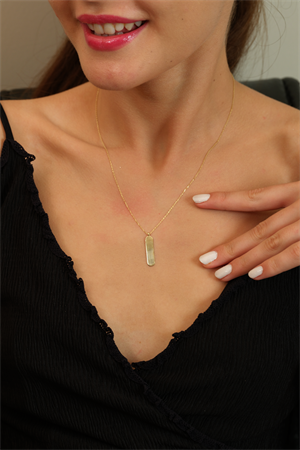 14 Ayar Altın İsimlik Plaka Kolye