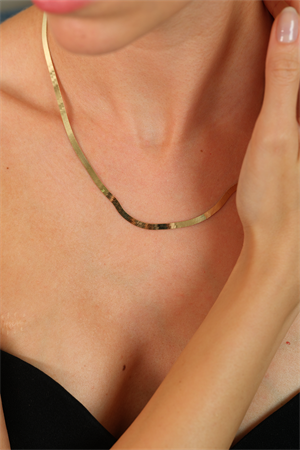 14 Ayar Altın İtalyan Ezme Zincir