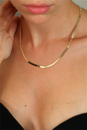 14 Ayar Altın İtalyan Ezme Zincir