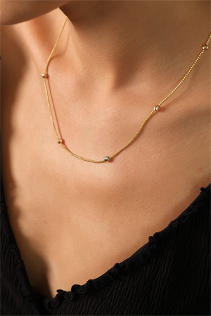 14 Ayar Altın İtalyan Popcorn Tekli Dorika Kolye