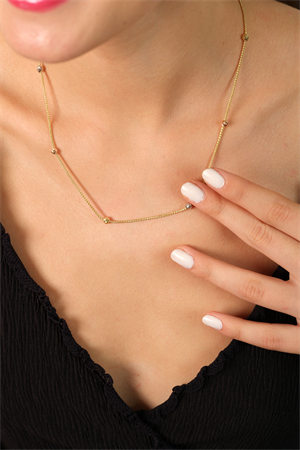 14 Ayar Altın İtalyan Popcorn Tekli Dorika Kolye