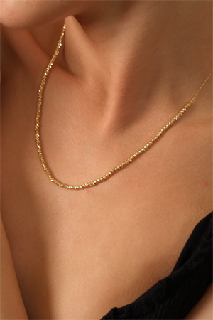 14 Ayar Altın İtalyan Toplu Dorika Kolye