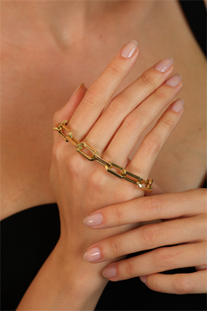 14 Ayar Altın Kalın Ataç Bileklik