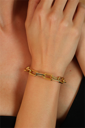 14 Ayar Altın Kalın Ataç Bileklik