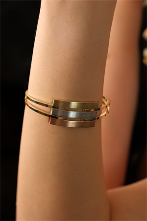 14 Ayar Altın Kalın Üçlü Kaburga Kelepçe