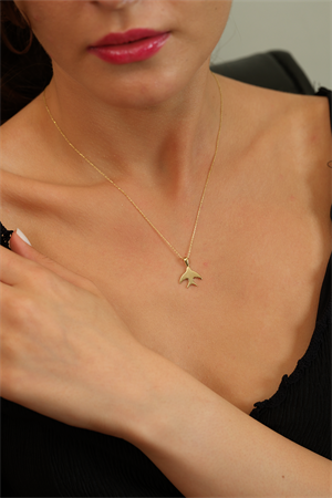 14 Ayar Altın Kırlangıç Kolye