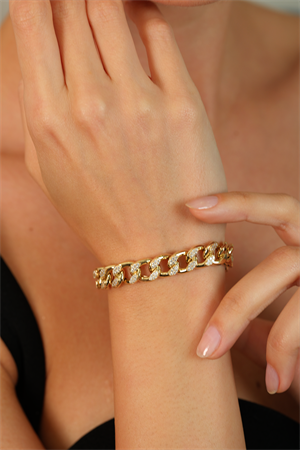 14 Ayar Altın Mini Taşlı Gurmet Bileklik