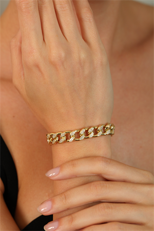 14 Ayar Altın Mini Taşlı Gurmet Bileklik