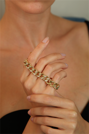 14 Ayar Altın Mini Taşlı Gurmet Bileklik