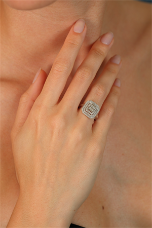 14 Ayar Altın Opulent Baget Yüzük