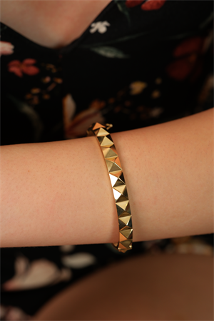 14 Ayar Altın Piramit Kelepçe