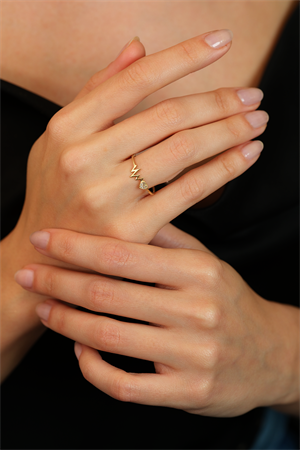 14 Ayar Altın Ritim Eklem Yüzük