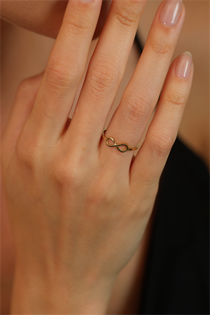 14 Ayar Altın Sonsuzluk Eklem Yüzük