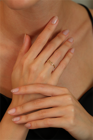 14 Ayar Altın Sonsuzluk Eklem Yüzük