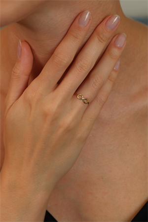 14 Ayar Altın Sonsuzluk Eklem Yüzük