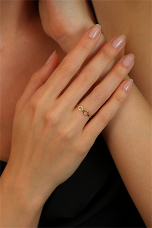 14 Ayar Altın Sonsuzluk Eklem Yüzük