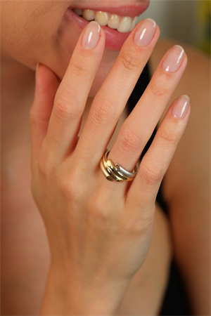 14 Ayar Altın Splendor Üç Renk Yüzük