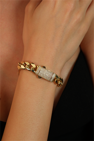 14 Ayar Altın Taşlı Gurmet Bileklik