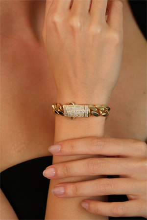 14 Ayar Altın Taşlı Gurmet Bileklik