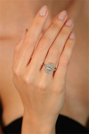 14 Ayar Altın Thick Baget Yüzük