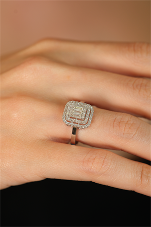 14 Ayar Altın Thick Baget Yüzük