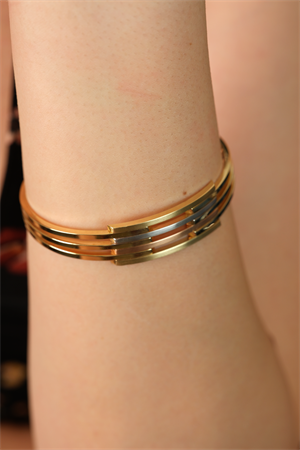 14 Ayar Altın Üç Renk Kaburga Kelepçe