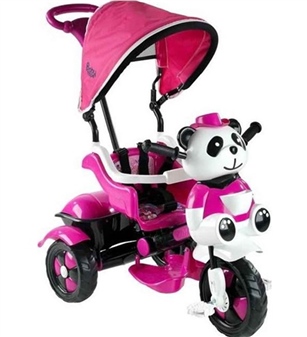 Babyhope 127 Little Panda Ebeveyn Kontrollü Tenteli Müzikli Tricycle Üç Teker Bisiklet- Pe