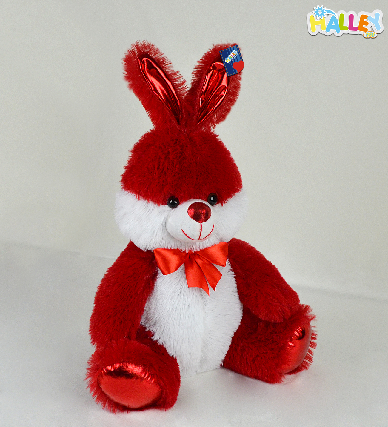 Parlak Peluş Tavşan 55 Cm Kırmızı | Halley Oyuncak
