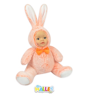 Bebek Yüzlü Peluş Tavşan 45 Cm Turuncu | Halley Oyuncak