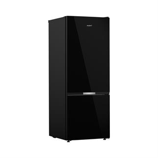 270475 IESC AI Siyah Cam Yapay Zeka Teknolojili Alttan Donduruculu Buzdolabı