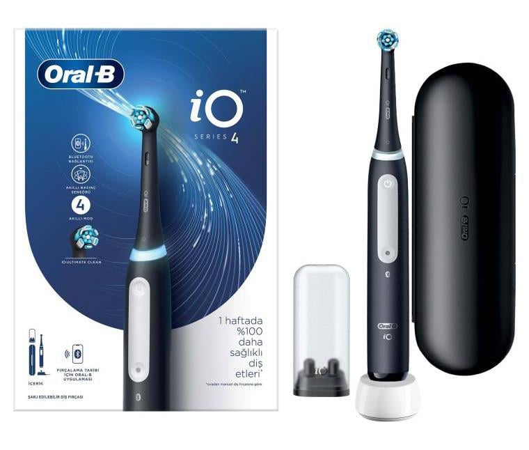 305G181Oral-B iO 4 Şarjlı Diş Fırçası - Mat Siyah