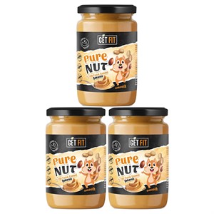 GetFit PureNut Yüksek Proteinli Doğal %100 Fıstık Ezmesi Şekersiz 600 g x 3 Adet