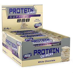 Muscle Station Supreme Crunchy Protein Bar Beyaz Çikolata 40 g x 24 Adet