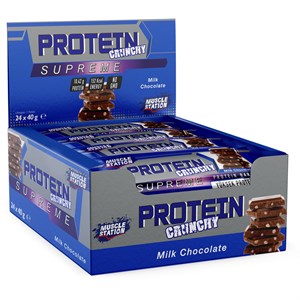 Muscle Station Supreme Crunchy Protein Bar Sütlü Çikolata 40 g x 24 Adet