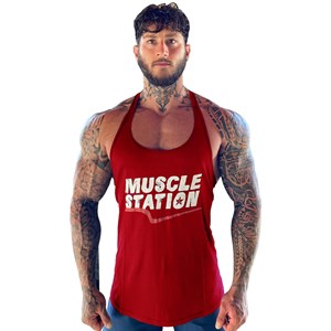 Toughman Tank Kırmızı Workout Fitness Atlet