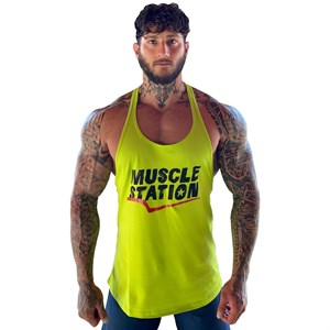 Toughman Tank Neon Yeşil Workout Fitness Atlet