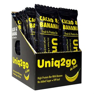Uniq2go In Love Kakaolu ve Muzlu Protein Bar 32 g x 12 Adet