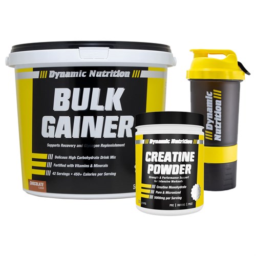 Dynamic Bulk Gainer 5000 g + Creatine Powder 300 g + Hazneli Shaker