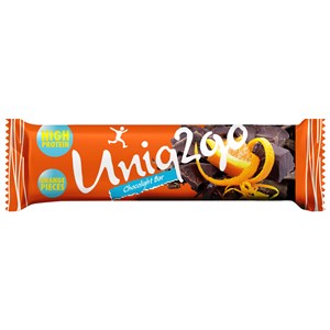 Uniq2go Chocolight Portakal Parçacıklı Protein Bar 50 g x 16 Adet